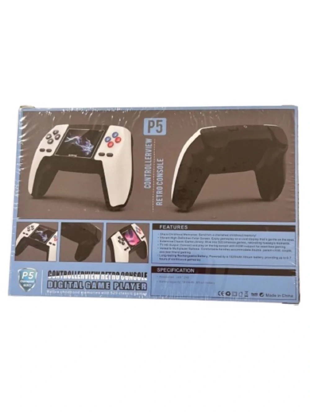 🆕- P5 Game Box Handheld Console Built in 520 Game. New in Box -Red